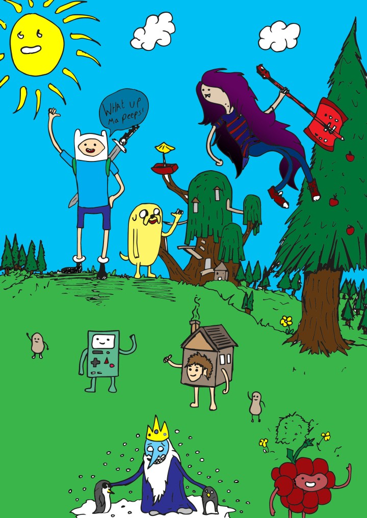 Adventure time doodle fin